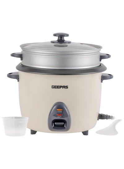 Buy Geepas GRC4326 2.2L Electric Rice Cooker -Cook/Warm/Steam, High-Temperature Protection - Make Rice & Steam Healthy Food & Vegetables in UAE