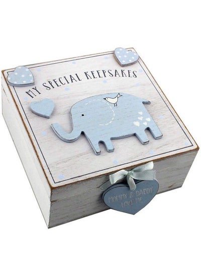 اشتري Baby Boy Wooden Memories Keepsake Box Vintage Style في الامارات