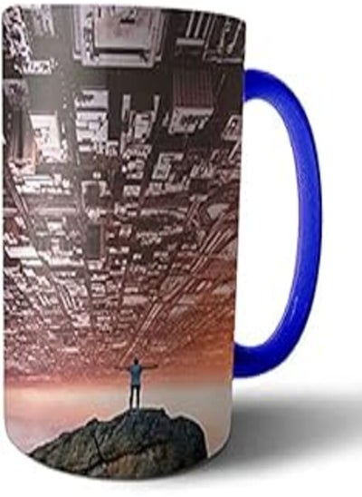 اشتري Printed Multicolor Mug - Blue Handle, 24092021.3004 في مصر