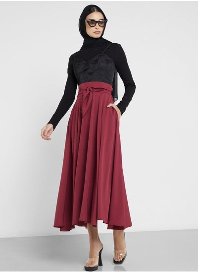 اشتري High Waist A Line Skirt في السعودية