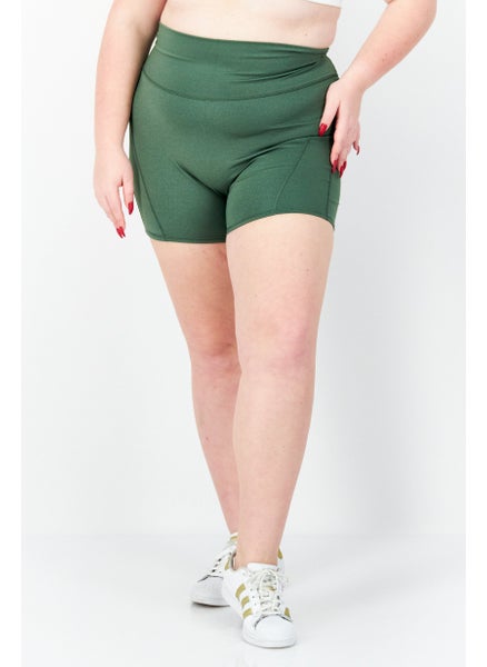 Buy Women Sportswear Fit Training Shorts, Olive in UAE