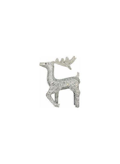 Buy Christmas Reindeer Sculpture Adds Warm Christmas Atmosphere For Home Table Silver in Egypt