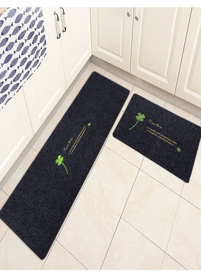 Buy 2 Pieces Modern Anti-Slip Kitchen Floor Mats 120 x 40 and 60 x 40 cm in UAE