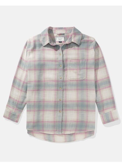 اشتري AE Oversized Plaid Flannel Shirt في مصر