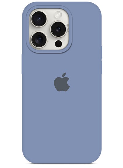 اشتري iPhone 15 Pro Max Case Silicone Case Cover Durable and Anti Scratch Back Cover Light Blue في الامارات
