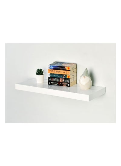 Buy Rectangular Wall Mounted MDF Floating Shelf White 3.8 x 120 x 23.5 cm WSV110-480 in Saudi Arabia