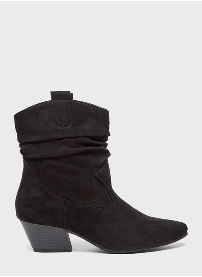 Buy Pointed Toe Low Heel Boots in UAE