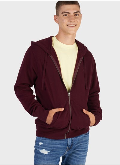 Buy Embroidery Zip Through Hoodie in UAE