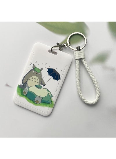 Buy Card Holder with Wrist Strap Totoro and Snorlax Painting For Keys Keychain Badge Holder Compatible with Credit Card / Student Card / Bus Transportation Card in UAE