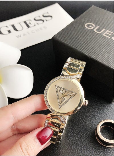 Buy Guess Classic Women's Quartz Watch with Gold Stainless Steel Strap 32mm in Saudi Arabia