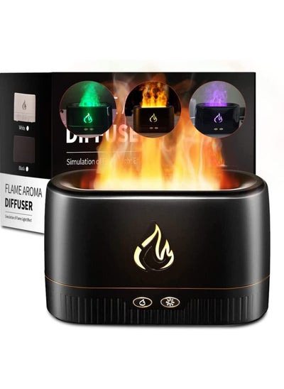 Buy Flame Air Diffuser,Humidifier,Portable Noiseless Aroma Diffuser with Multicolor Lights Waterless Auto Off Protection Essential Oil Diffuser for Home,Office in UAE