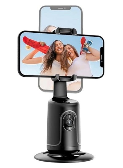 Buy Auto Face Tracking Tripod - 360° Rotation Auto Tracking Phone Holder, No App, Phone Camera Mount with Remote and Gesture Control, Rechargeable Smart Shooting Holder for Video Recording, Tiktok in UAE