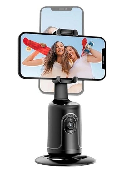 اشتري Auto Face Tracking Tripod - 360° Rotation Auto Tracking Phone Holder, No App, Phone Camera Mount with Remote and Gesture Control, Rechargeable Smart Shooting Holder for Video Recording, Tiktok في الامارات