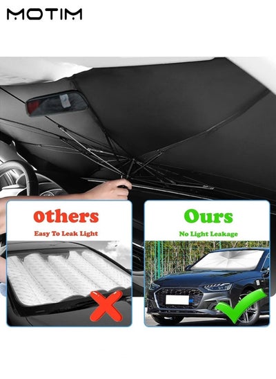 Buy Car Windshield Sun Shade Umbrella Car UV Sunshade Umbrella Windshield Block Cover Foldable Handle Design Car Sun Visor Windshields for Most Car Length 145cm Width 79cm in Saudi Arabia