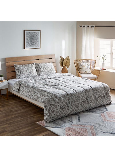 Buy Ontario Zean 3-Piece Printed Microfibre King Comforter Set 240 x 220 cm in UAE
