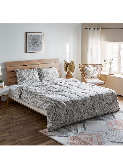 اشتري Ontario Zean 3-Piece Printed Microfibre King Comforter Set 240 x 220 cm في الامارات