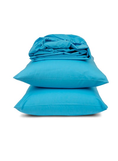 Buy Fitted Sheet Set Turquoise 200x200 in Egypt