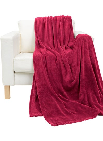 اشتري COMFY SUPER SOFT THROW/BLANKET MAROON في الامارات