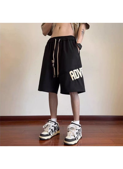 اشتري Summer Waffle Shorts Unisex Vintage Hip Hop Loose BasketballBlack Black في السعودية