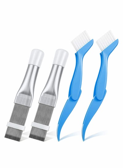 اشتري 4 Pieces Fin Comb Air Conditioner Fin Cleaner and Brush في الامارات