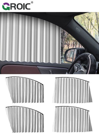 Buy Car Window Shades,4 Pcs Car Curtains Window Covers Interior Full Priavcy Protection, Car Front Window Sun Shades,Car Rear Window Sun Shades,Privacy Magnetic Black Covers Car Curtains,Car Interior in Saudi Arabia