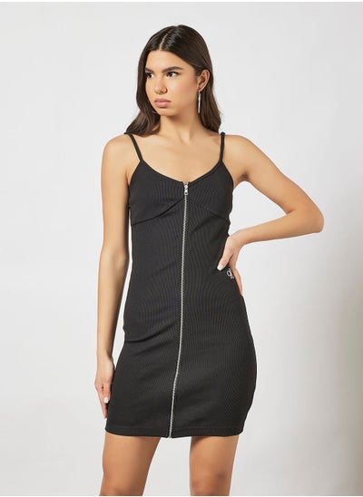 اشتري Ribbed Zip Through Dress في الامارات