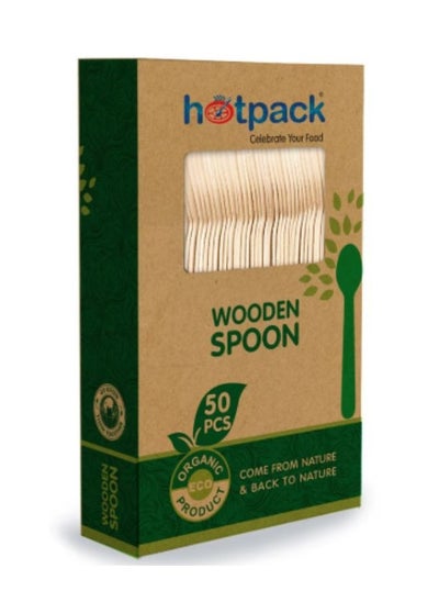 Buy Wooden Spoon 50 Pieces in UAE