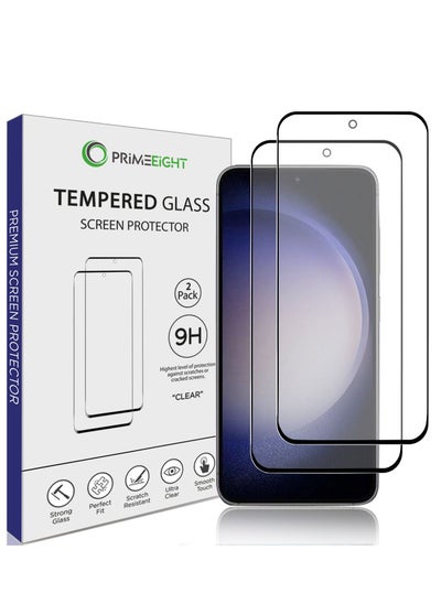 Buy PRIMEEIGHT Samsung Galaxy S23 Screen Protector 6.1 Inch Display Ultra Thin 9H Hardness Tempered Glass S23 Easy to Install HD Clear Screen Protector [2 PACK] in Saudi Arabia