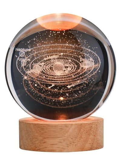 Buy COOLBABY Solar System Crystal Ball Desktop Night Light Ornament Creative Crystal Ball 16 Colors Remote Control in UAE