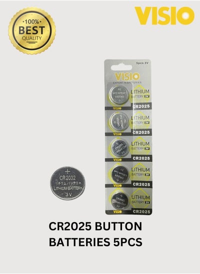 Buy CR2025 BUTTON BATTERIES 5 PCS MODEL: CR2025 in Saudi Arabia