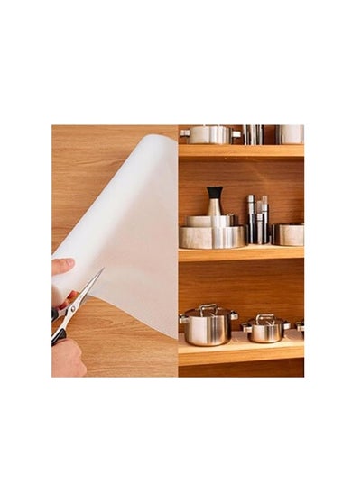 اشتري Non-Slip Washable Shelf Liner For Kitchen Bathroom Shelves Shoe Rack, 45 X 100 Cm في مصر