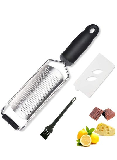 اشتري Cheese Grater, Lemon Zester， Razor-Sharp Stainless Steel Lemon Zester Grater With Handle, Kitchen Tool for Ginger, Garlic, Nutmeg, Chocolate, Vegetables, Fruits في السعودية