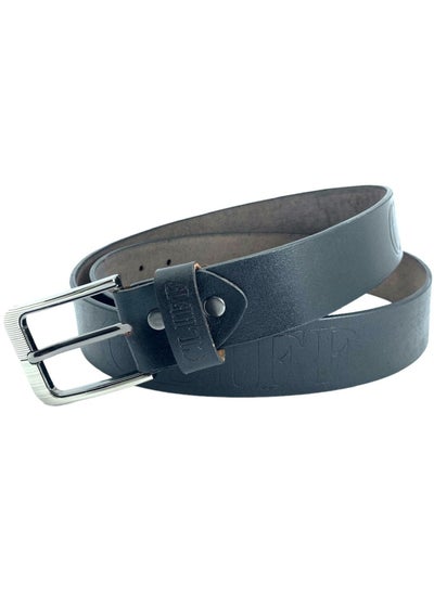 Buy Cliff Genuine Leather Belt Printed 40MM HQCB-551 (Black) by Milano Leather in UAE