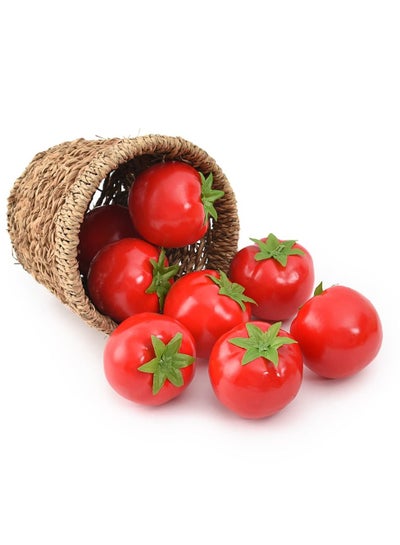 Buy 8 Pcs Artificail Tomatoes, Fake Tomatoes for Decoration Artificial Vegetables Tomatoes, Normal Size Simulation Tomatoes Kitchen Home Decor, Party Decor, Photo Fruits, Photography Props in Saudi Arabia