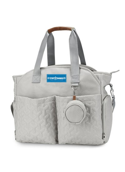 اشتري Diaper Portable Bag With Pacifier Bag Large Capacity Khaki في الامارات