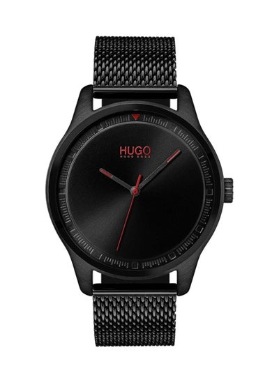 Buy Men's Black Dial Ionic Plated Black Steel Watch 1530044 - 42mm in UAE