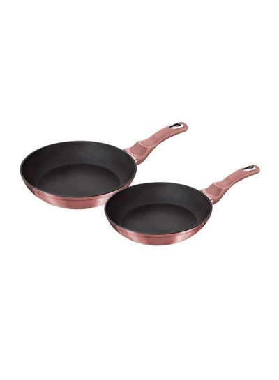 Buy Aluminium 2 Pieces Frypan Set, I-Rose Collection, Pink, Hungary in UAE