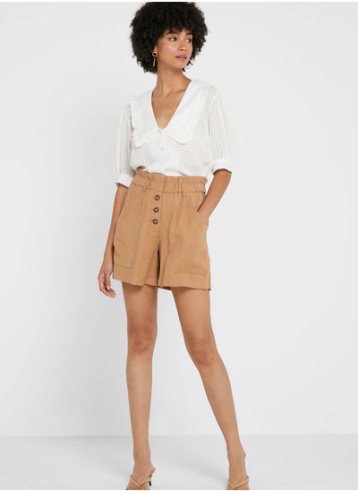 Buy Button Detail Shorts in Saudi Arabia