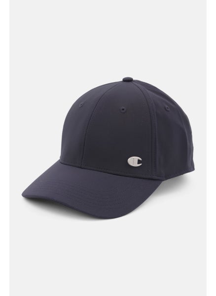 Buy Men Brand Logo Non-Adjustable Cap, Navy in Saudi Arabia