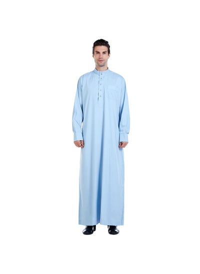 اشتري Mens Middle Eastern Thobe TH815 Hot Sale Sky Blue في الامارات