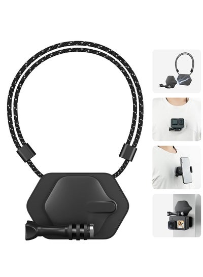 Buy Magnetic Neck Photography Holder Action Camera Snap Mount with Neck Strap 360° Invisible Selfie Necklace Lanyard Chest Mounting Accessories for Gopro Hero DJI ACTIO AKASO Iphone Android in UAE