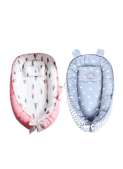 Buy Baby Sleeping Lounger POD - Grey/Pink in UAE