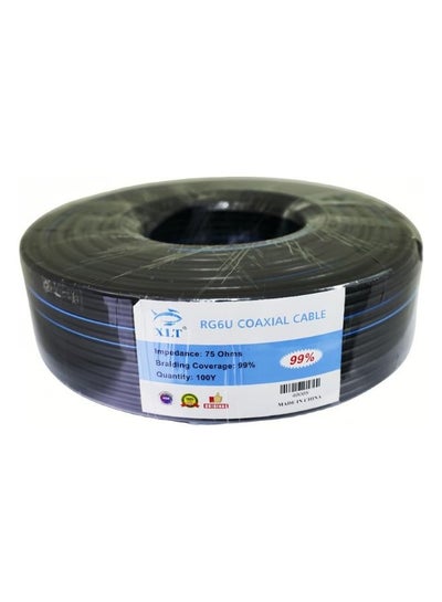 Buy RG6 Ultra Coaxial Cable, 75 Ohms Impedance with 99 percentage Braiding - 100 Yard in UAE