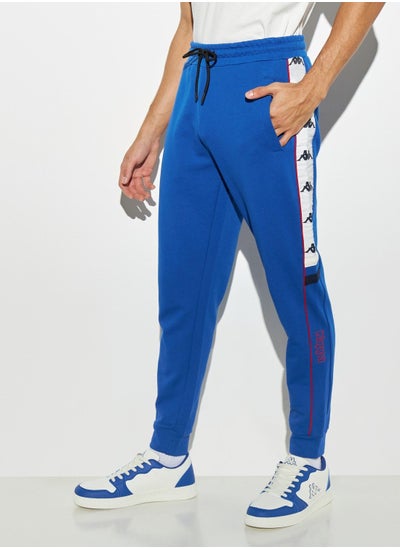 Buy Kappa Logo Panel Joggers with Drawstring Closure and Pockets in Saudi Arabia