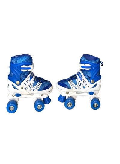 Buy Skate Shoes Pair 4 Wheels Size (35-38) Box - white * Blue in Egypt