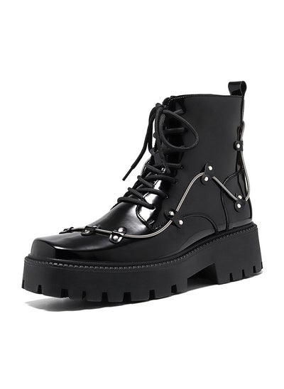 اشتري New Youth Fashion Thick Sole High Top Boots في السعودية