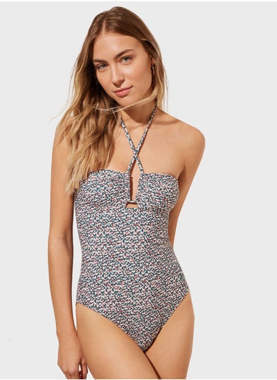 Buy Halter Neck Printed Swimsuit in UAE