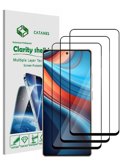 اشتري 3 Pack For Xiaomi Redmi Note 13 Pro Screen Protector 9H Hardness Scratch Resistance Screen Protector Touch Sensitive Case Friendly Tempered Glass Film في الامارات