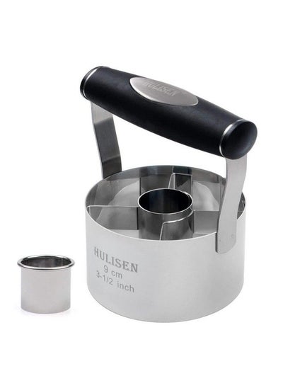 Buy Donut Cutter 3.5 Inch Stainless Steel Doughnut Cutter With Soft Grip Handle And Small Biscuit Cutter Professional Baking Dough Tools Gift Package in UAE