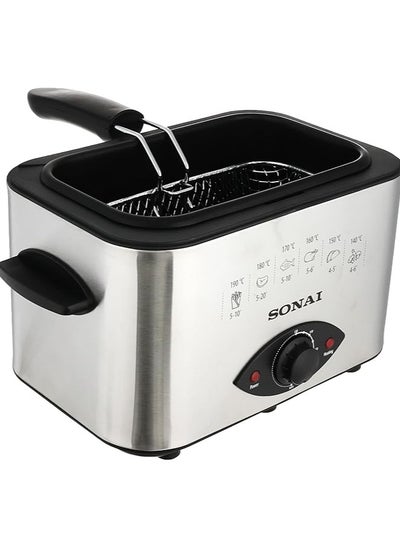 اشتري Electric Fryer 1200Watt 1.2 L 1200 W Sh-911 Silver في مصر